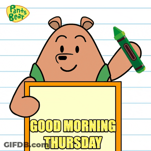 Good Morning Happy Thursday Hello Wave Pants Bear GIF