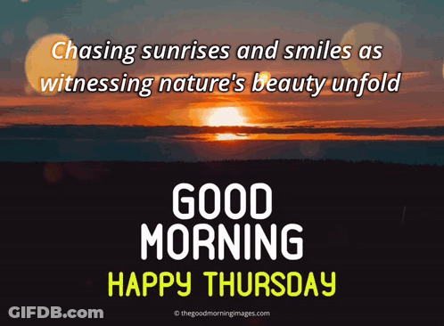 Good Morning Happy Thursday Sunset GIF