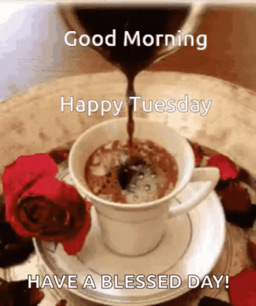 Good Morning Happy Tuesday Coffee GIF