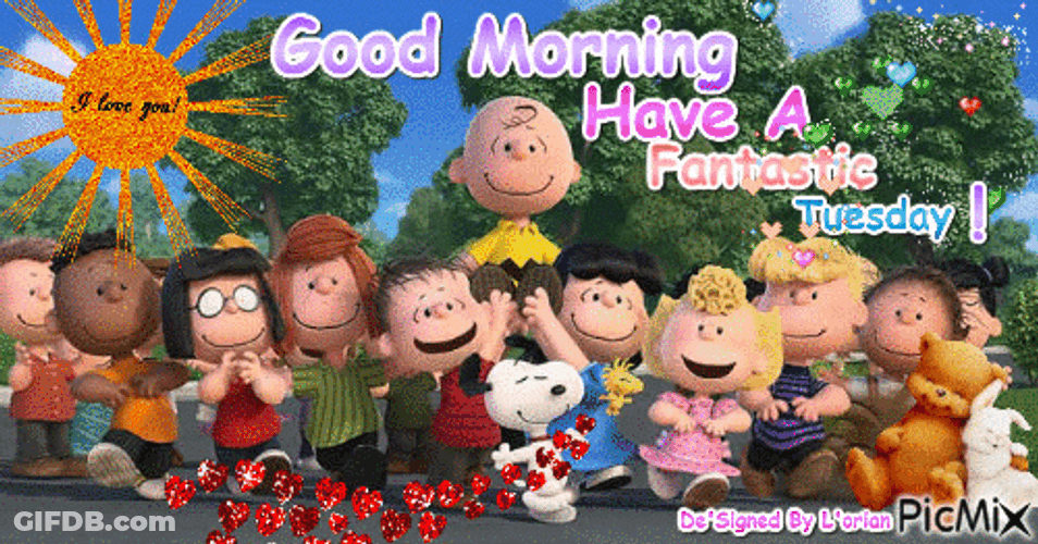 Good Morning Happy Tuesday Fantastic Peanuts Gang GIF