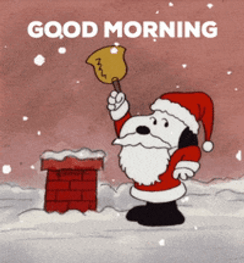 Good Morning Happy Tuesday Santa Charlie Brown GIF