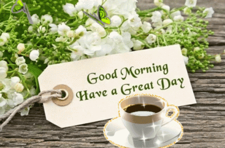 Good Morning Have A Great Day Sparkling Coffee GIF