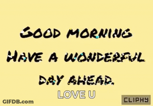 Good Morning Have A Wonderful Day Ahead . Love U GIF