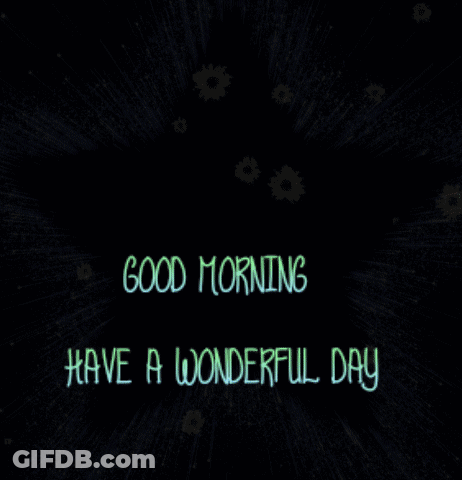 Good Morning Have A Wonderful Day Poster GIF