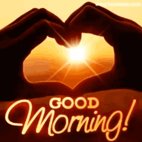 Good Morning Heart Hand GIF
