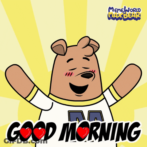 Good Morning Heart Max Bear GIF