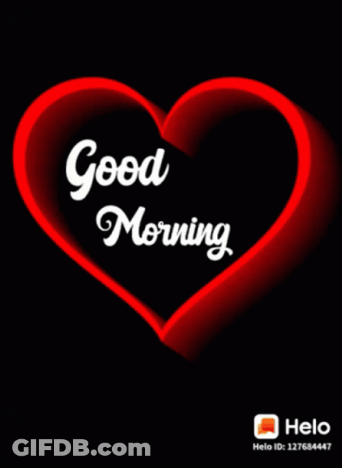 Good Morning Heart Neon Aura GIF