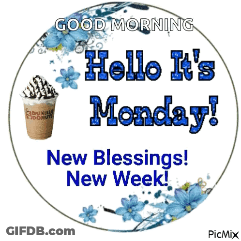 Good Morning Hello Monday New Blessings New Week GIF