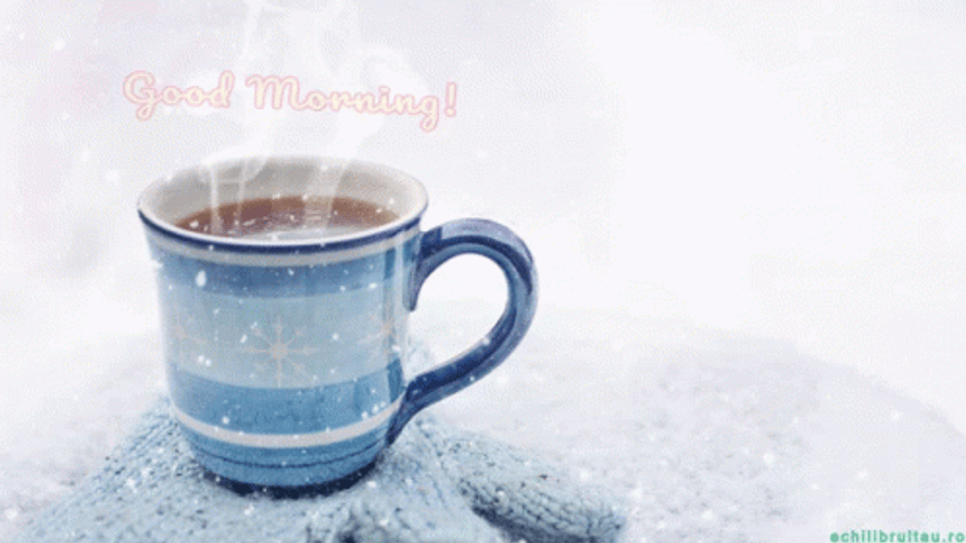Good Morning Hot Coffee On Winter GIF