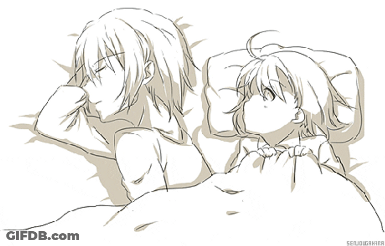 Good Morning Hug Anime Couple Drawing GIF