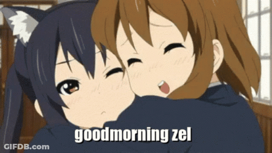 Good Morning Hug K-On! GIF