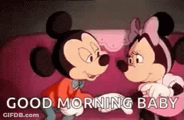 Good Morning Hug Minnie And Mickey Mouse GIF