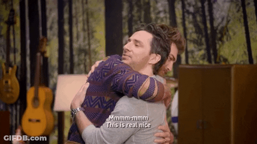 Good Morning Hug Rhett And Link GIF