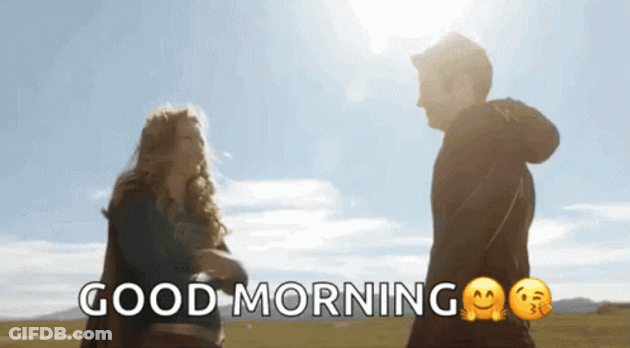 Good Morning Hug Supergirl Flash GIF
