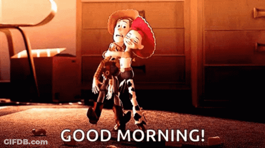 Good Morning Hug Woody And Jessie GIF