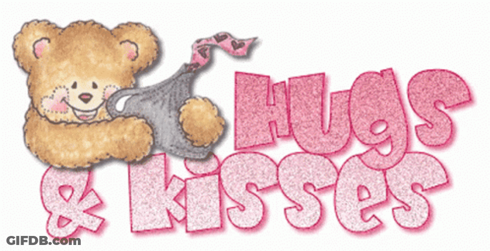 Good Morning Hugs And Kisses Bear Sparkles GIF