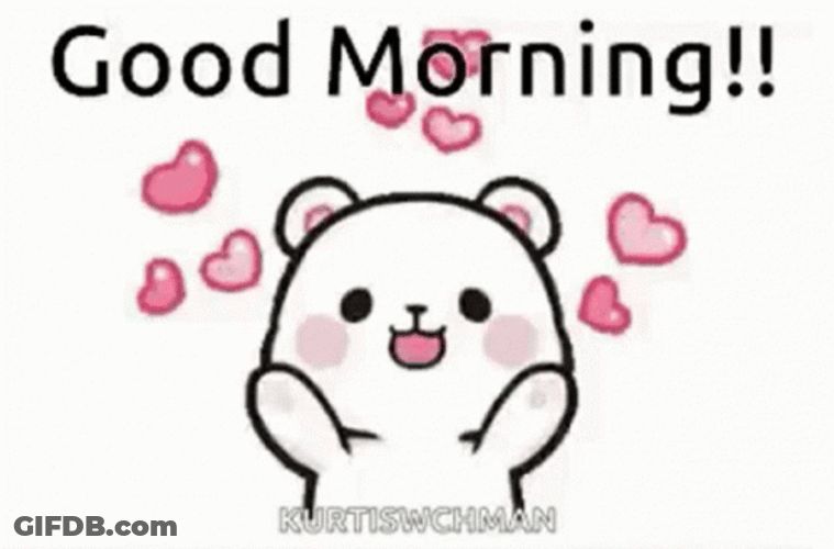 Good Morning Hugs And Kisses Milk Jump GIF