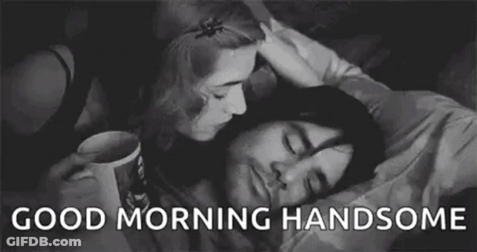 Good Morning Husband Bringing Coffee In Bed GIF