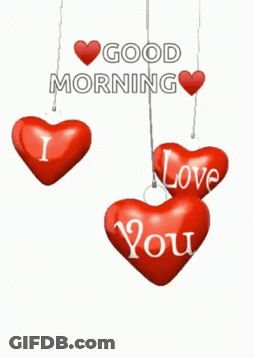 Good Morning Husband I Love You Three Heart GIF