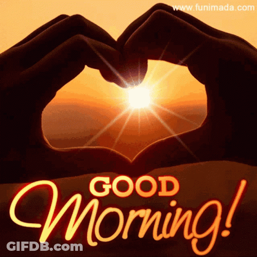 Good Morning Husband In A Hand Shape Heart GIF