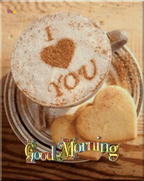 Good Morning I Love You Coffee Cookie GIF