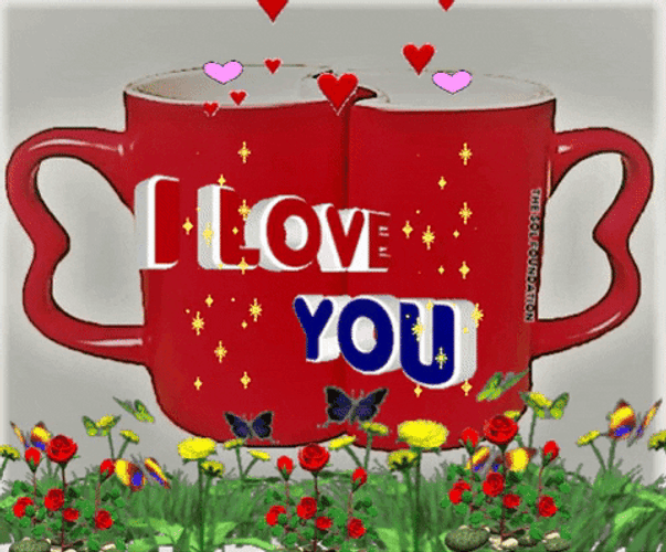 Good Morning I Love You Couple Mug GIF
