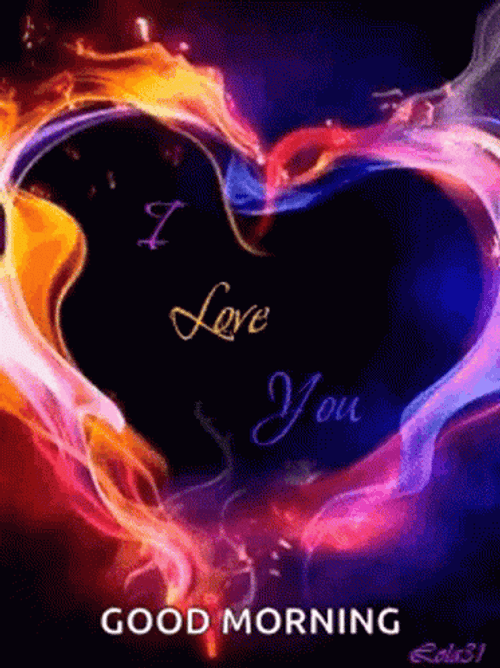 Good Morning I Love You Galaxy Heart GIF
