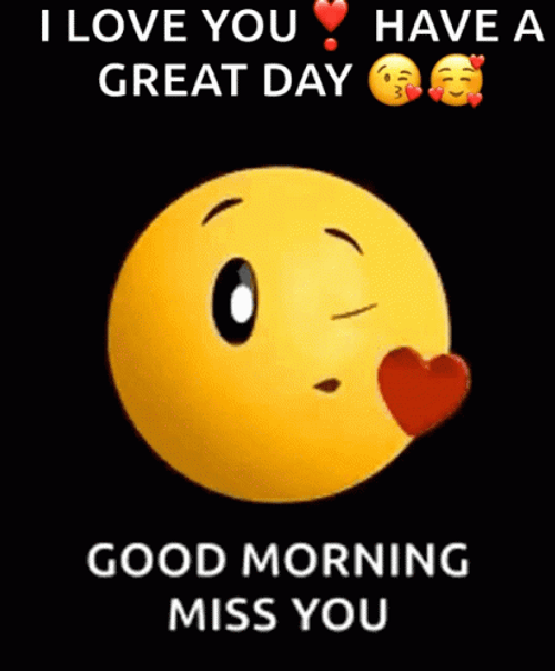Good Morning I Love You Kiss Emoji GIF