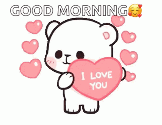Good Morning I Love You Milk Bear GIF