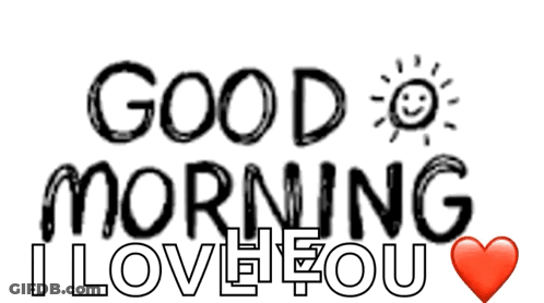 Good Morning I Love You Red Heart Sign GIF