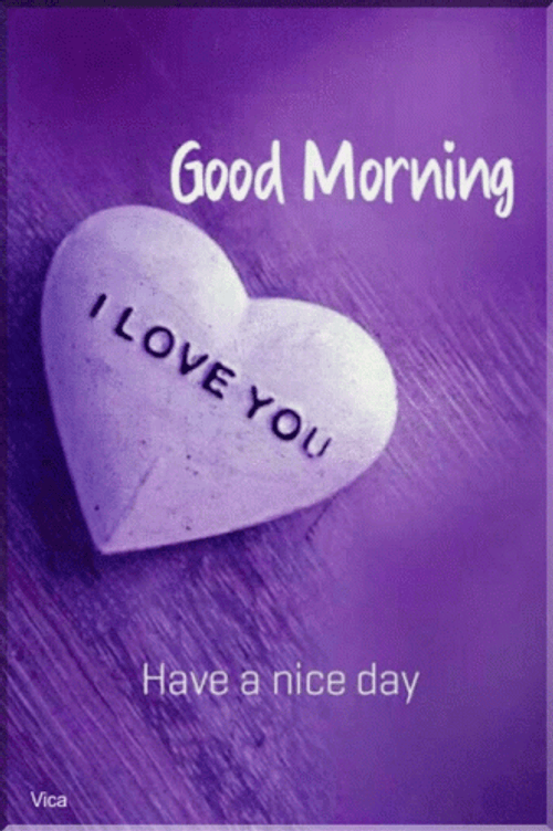 Good Morning I Love You Violet Aesthetic GIF