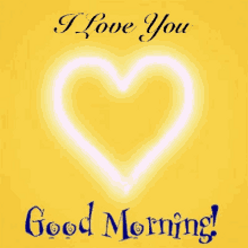 Good Morning I Love You Yellow Heart GIF