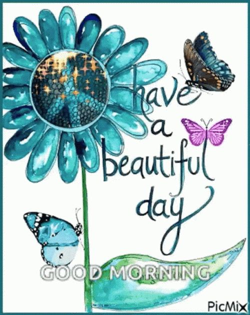 Good Morning In Sign Language All Blue GIF
