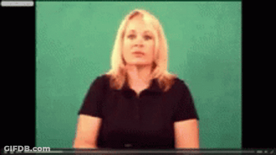 Good Morning In Sign Language Blonde Girl GIF