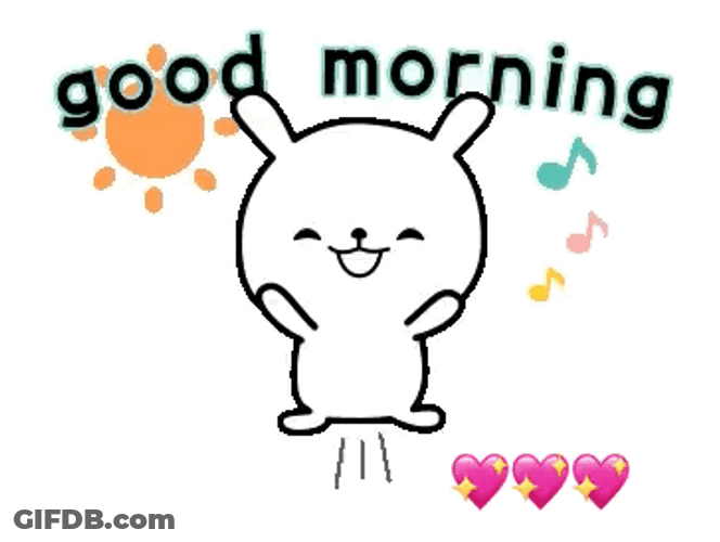 Good Morning In Sign Language Bunny Hop GIF