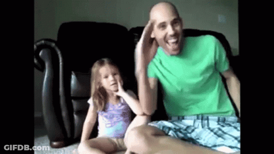 Good Morning In Sign Language Dad And Daughter GIF