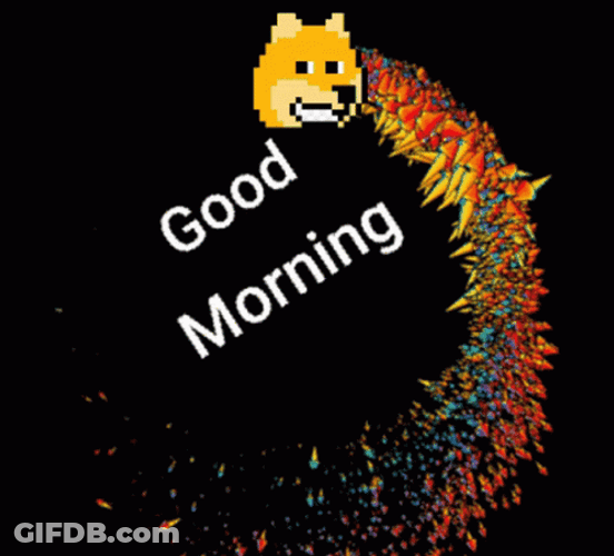 Good Morning In Sign Language Doge Rainbow GIF