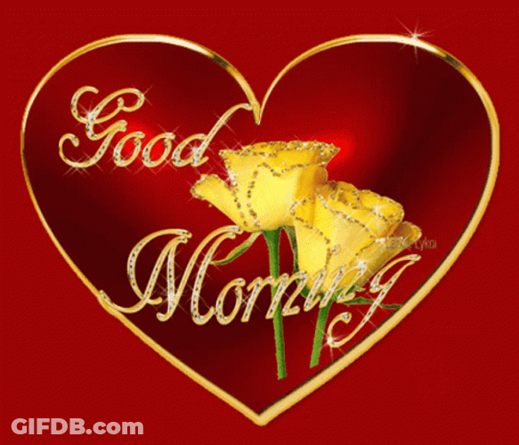 Good Morning In Sign Language Heart Rose GIF