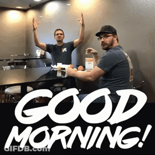 Good Morning In Sign Language Two Guys GIF
