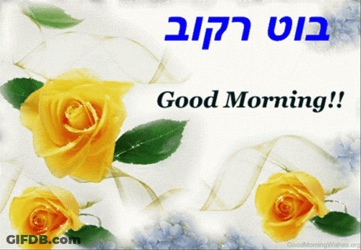 Good Morning In Sign Language Yellow Roses GIF