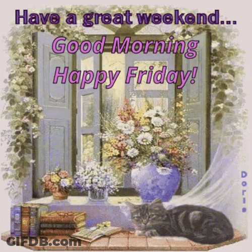 Good Morning It's Friday Aesthetic Vintage Art GIF