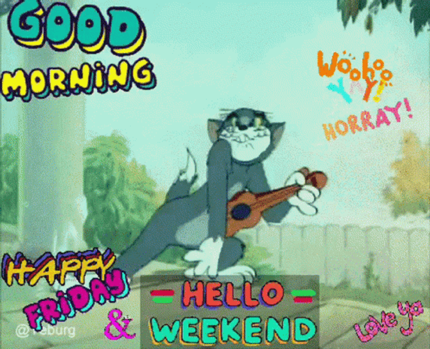 Good Morning It's Friday Tom Guitar Celebration GIF