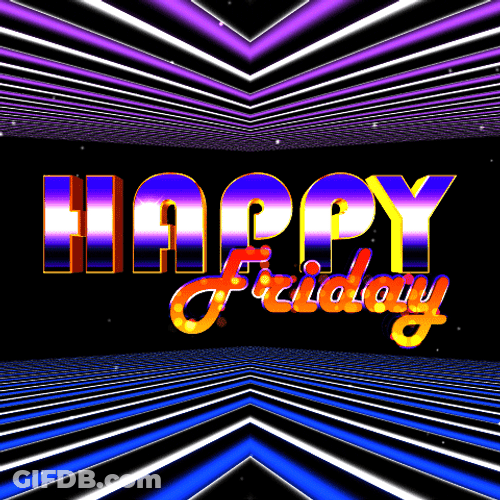 Good Morning It's Happy Friday Loop Text GIF