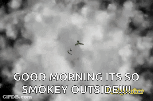 Good Morning It's So Smokey Outside Black And White GIF