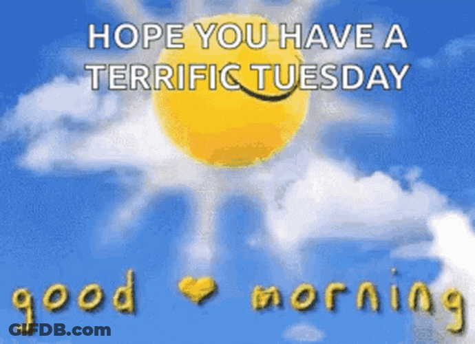 Good Morning It's Tuesday Bouncing Sun Emoji GIF