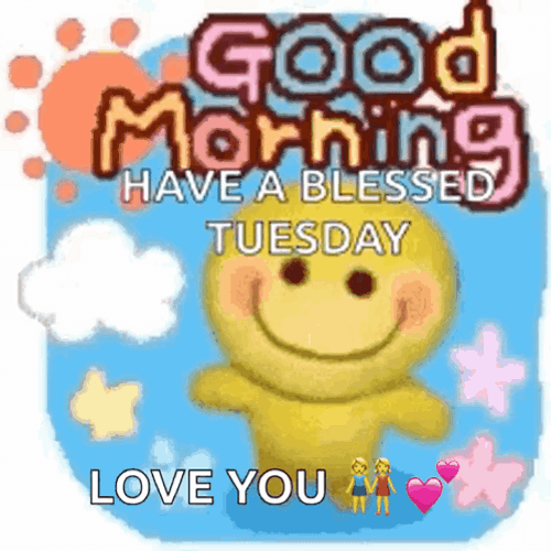 Good Morning It's Tuesday Smiling Emoticon GIF