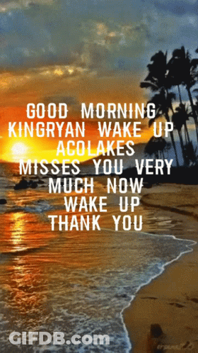 Good Morning Kingryan Wake Up Aco Lakes Misses You GIF