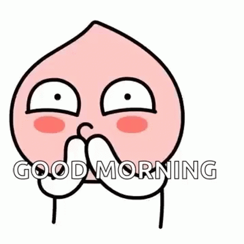 Good Morning Kiss Cartoon Droplet GIF