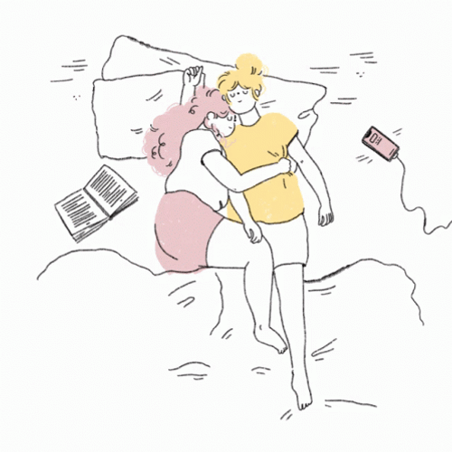Good Morning Kiss Couple In Bed GIF