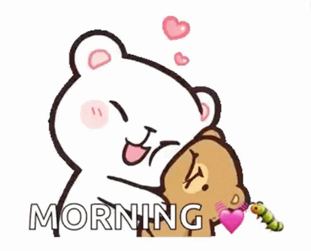 Good Morning Kiss Cuddle Milk GIF